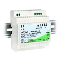 Блок живлення Biom Professional на DIN-рейку DC 12V 30W 2,5A (BPD-30-12)