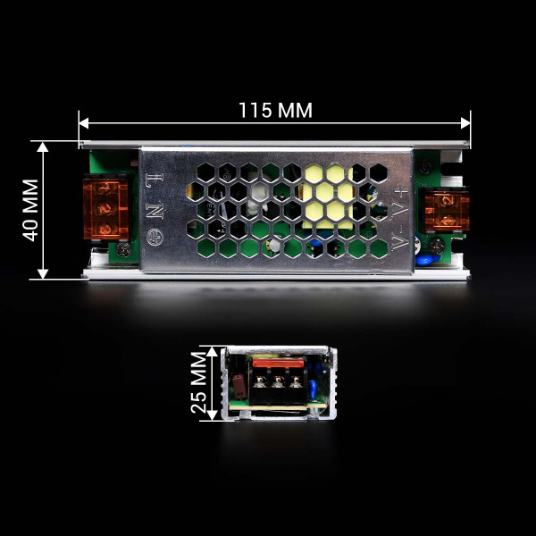 Блок питания BIOM Professional DC 12V 36W 3А перфорированный в металлическом корпусе (BPU-36), 100014622