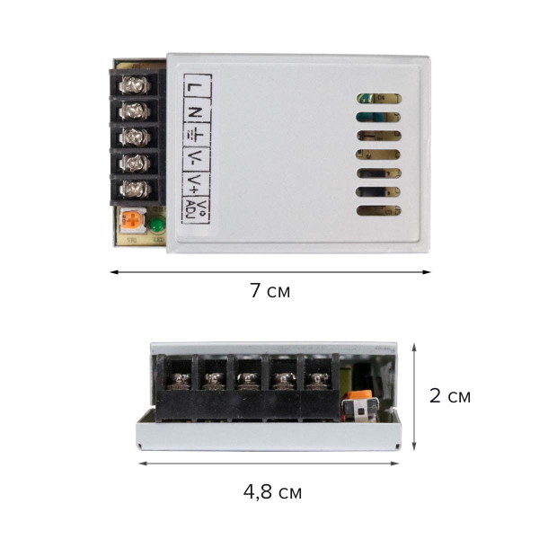 Блок питания OEM DC 12V 25W 2,1А негерметичний в металлическом корпусе (TR-25-12), 100000705