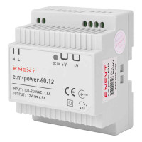 Блок питания E.NEXT на DIN-рейку e.m-power DC 12V 60W 4,6A (i083004)