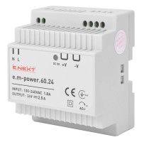 Блок живлення E.NEXT на DIN-рейку e.m-power DC 24V 60W (i083005)