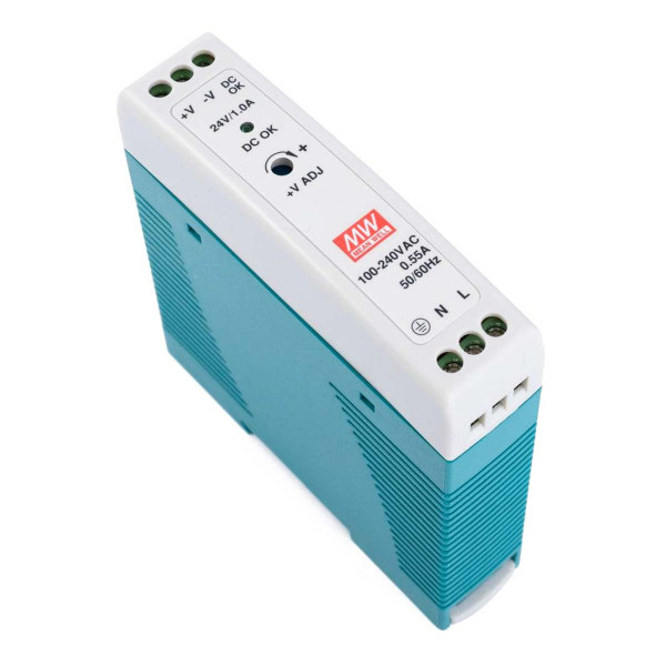Блок живлення Mean Well на DIN-рейку DC 24V 24W 1А (MDR-20-24) , 100022051