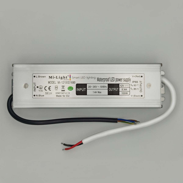 Блок питания Mi-light для LED ленты DC 12V 100W IP66 (MI-12100D1680), 100022674