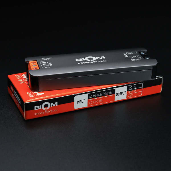 Блок питания BIOM Professional DC12 48W 4А IP44 (BPTH-12-48), 100028388