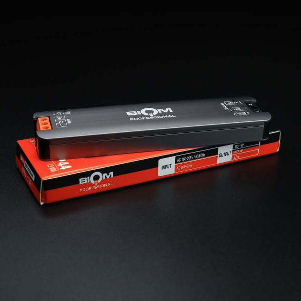 Блок живлення BIOM Professional DC12 72W 6А IP44 (BPTH-12-72) , 100028389