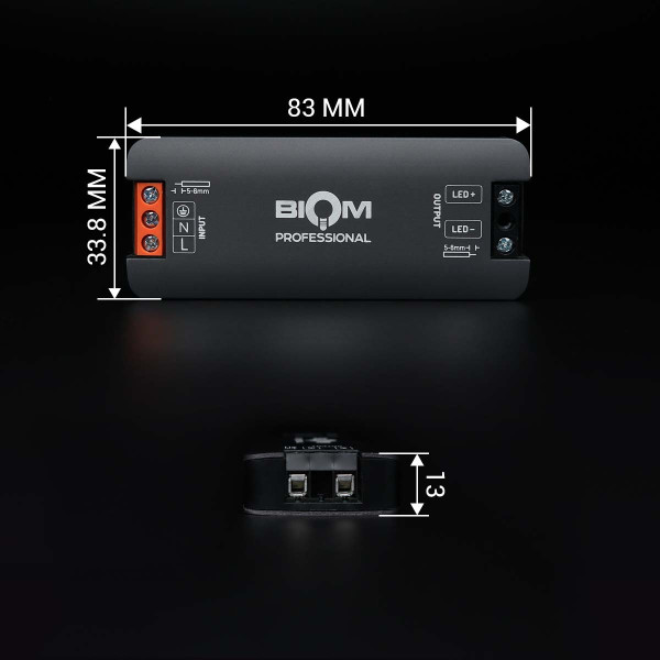 Блок питания BIOM Professional DC24 24W 1А IP44 (BPTH-24-24), 100028393