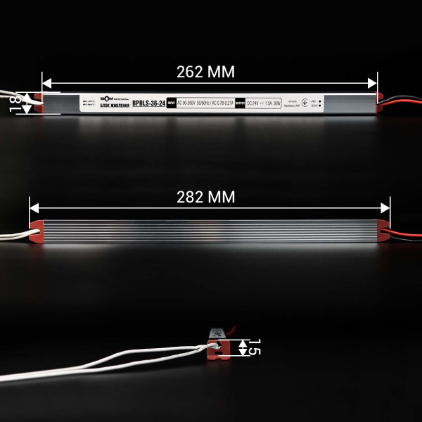Блок питания BIOM Professional DC24 36W 1,5А stick (BPBLS-36-24), 100027323
