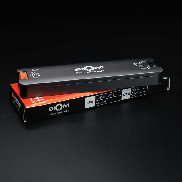 Блок питания BIOM Professional DC24 72W 3А IP44 (BPTH-24-72), 100028395