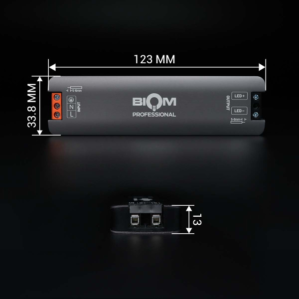 Блок питания BIOM Professional DC24 72W 3А IP44 (BPTH-24-72), 100028395