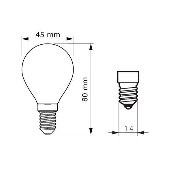 Світлодіодна лампа PHILIPS MAS VLE LEDLuste D 3,4-40W E14 927 P45 FRG (929003060202) , 100023797