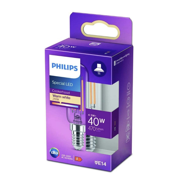 Светодиодная лампа PHILIPS T25 4,5 Вт E14 2700 К 220-240 В прозрачная (929001956715), 100027964