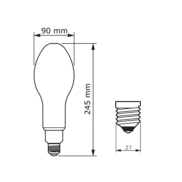 Світлодіодна лампа PHILIPS Tforce Core LED HPL 26W E27 840 ED90 FR (929002350202) , 100023817