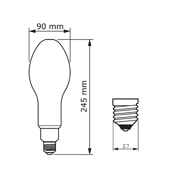 Світлодіодна лампа PHILIPS Tforce Core LED HPL 36W E27 830 ED90 FR (929002481202) , 100023818
