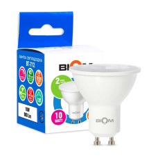 Светодиодная лампа Biom MR16 10W 4500К 220V GU10 матова (BT-712)