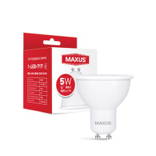 Светодиодная лампа MAXUS MR16 5W 525Lm 3000K 220V GU10 Frosted (1-LED-717)