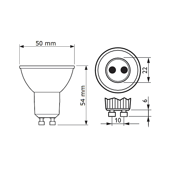 Світлодіодна лампа PHILIPS CorePro LEDspot 4-50W GU10 830 PAR16 DIM (929002068302) , 100023632