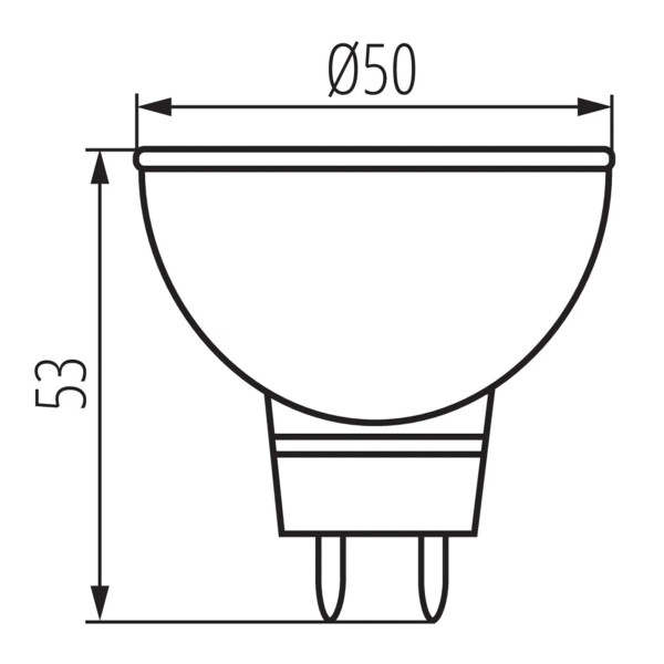 Лампа світлодіодна Kanlux TOMI Gx5.3 7W MR16-CW 12V 500lm 5300K (22707)
