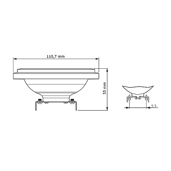 Світлодіодна лампа PHILIPS CorePro LEDspot 7-50W G53 830 AR111 40D (929002965002) , 100023634