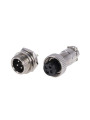Конектор для світлодіодних стрічок OEM №18 4pin-4pin "мама" + "тато" метал , 100003874