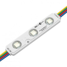 Светодиодный модуль BRT M2 5050-3 0,72W RGB DC 12V IP65 с линзами (LM-12-072-5050-3-S-RGB)