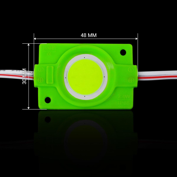 Светодиодный модуль BRT COB 2,4W DC 12V IP65 зелёный (LM-12-2.4-COB-4530-G), 100014567