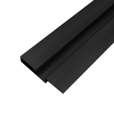 Профиль алюминиевый BIOM ПЛП-601Ч 60х10 плинтус черный, (палка 2м), м (PLP-601B)