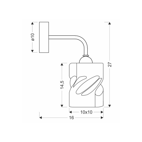 Бра Candellux Felis Grey (21-00125), 100025057