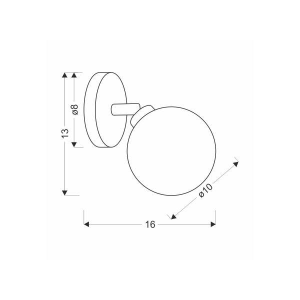 Бра Candellux Rodia Chromium (91-20963), 100025436