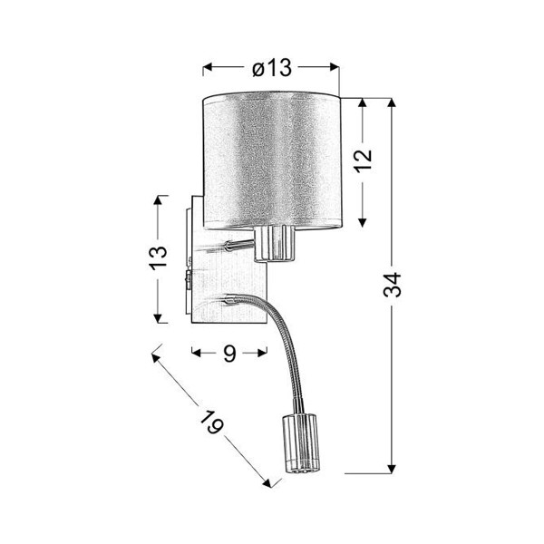 Бра Candellux SYLWANA Silver (21-28648), 100025449
