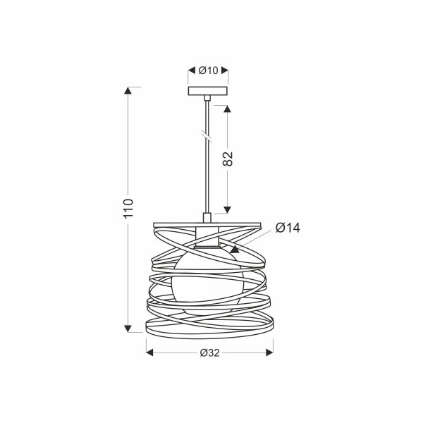 Люстра Candellux AKITA Black (50101041), 100025170