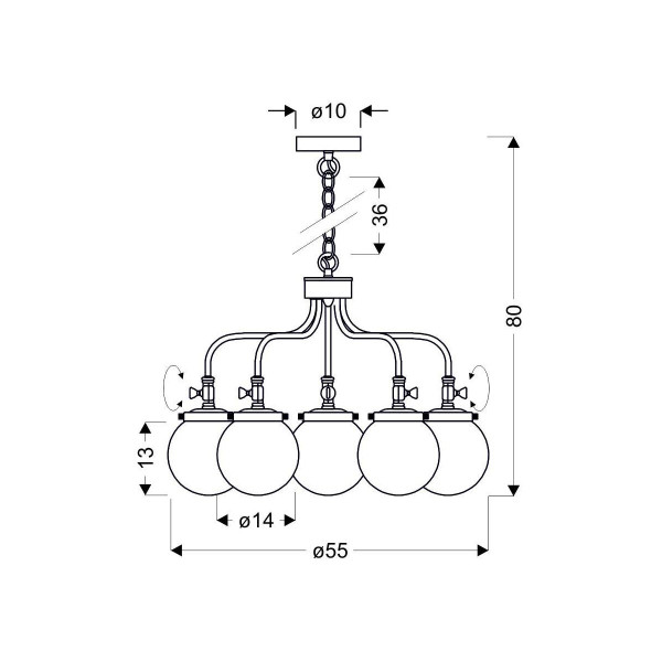 Люстра Candellux BALLET (35-70876), 100025123