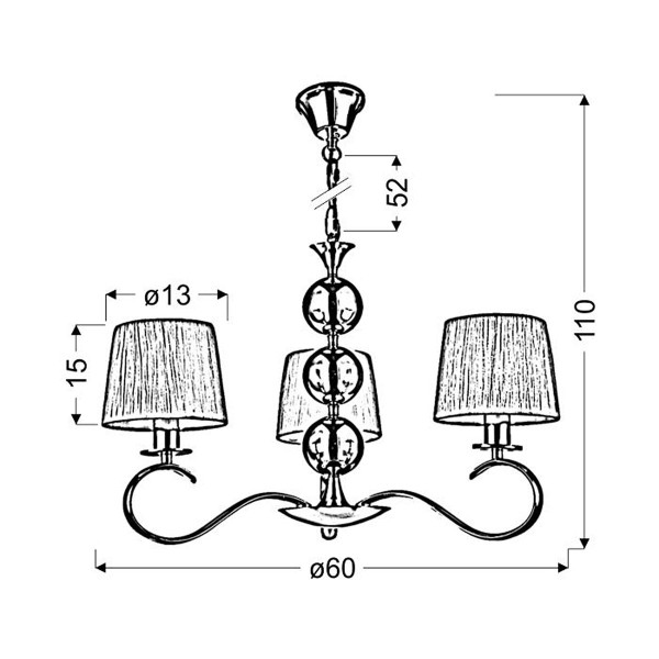 Люстра Candellux CLARA (33-21618), 100025132