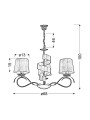 Люстра Candellux DENIS Silver (33-23414) , 100025136