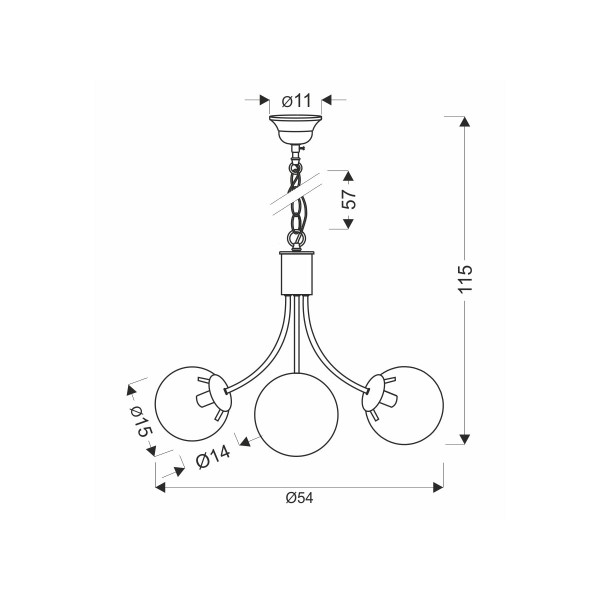 Люстра Candellux Dani (33-79015), 100025135