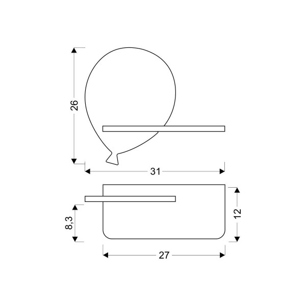 Настенный светильник Candellux BALOON Yellow (21-85108), 100025369