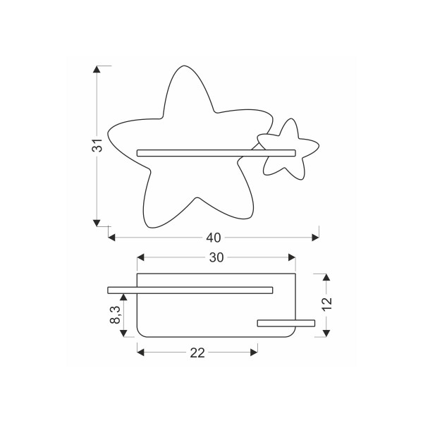 Настенный светильник Candellux SHIPI (21-75734), 100025447