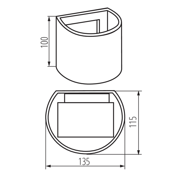 Светильник фасадный KANLUX REKA LED EL 7W-O-GR (28991), 100024661