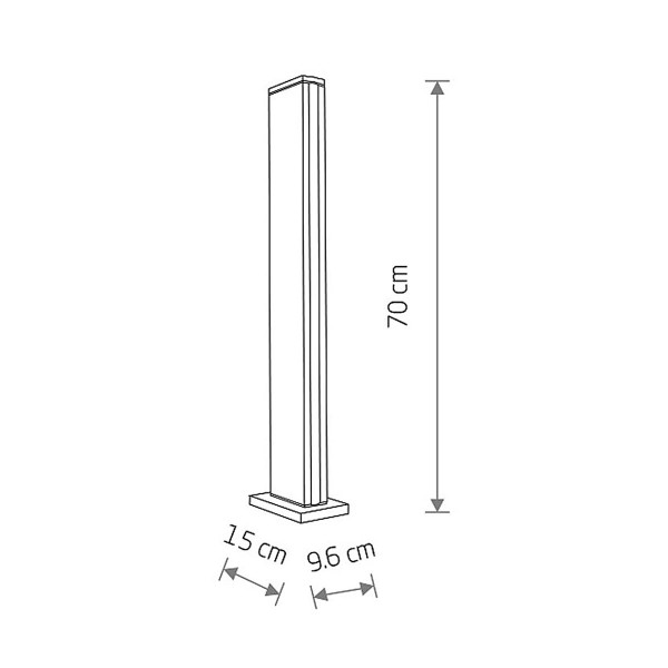 Светильник уличный Nowodvorski Slit Led 1x12W 3000K 600Lm IP54 Bk (11376), 100024455
