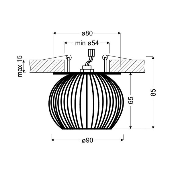 Точечный светильник Candellux SK-93 White (2284170), 100025519