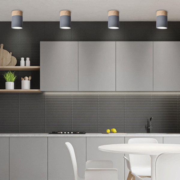 Точковий світильник Candellux TUBA Brown and Grey (2284262) , 100025536