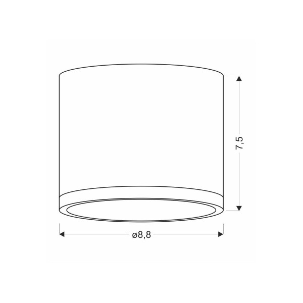 Точковий світильник Candellux TUBA Gold and Black (2275956) , 100025532
