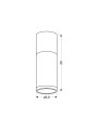 Точечный светильник Candellux TUBA Grey (2284286), 100025523