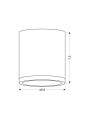 Точечный светильник Candellux TUBA White (2273624), 100025342