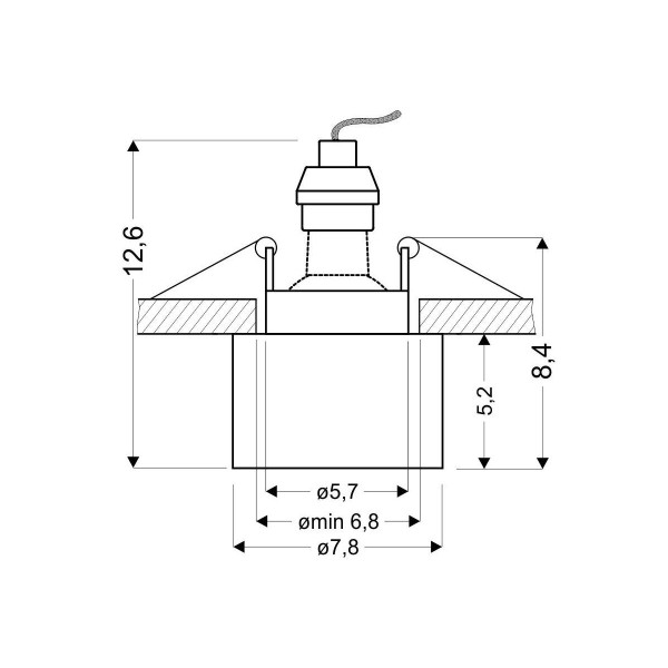 Точковий світильник Candellux TUBA White (2273679) , 100025526