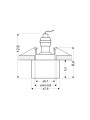 Точковий світильник Candellux TUBA White (2273679) , 100025526