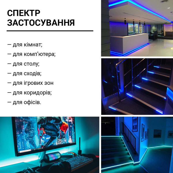 Светодиодная лента RISHANG 60-2835-12V-IP33 6W 78Lm Blue 5м (RD0860TA-B-B), 100022360