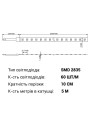 Светодиодная лента RISHANG 60-2835-24V-IP20 6W 550Lm 4500К 5м (RD0860TC-B-NW), 100022368