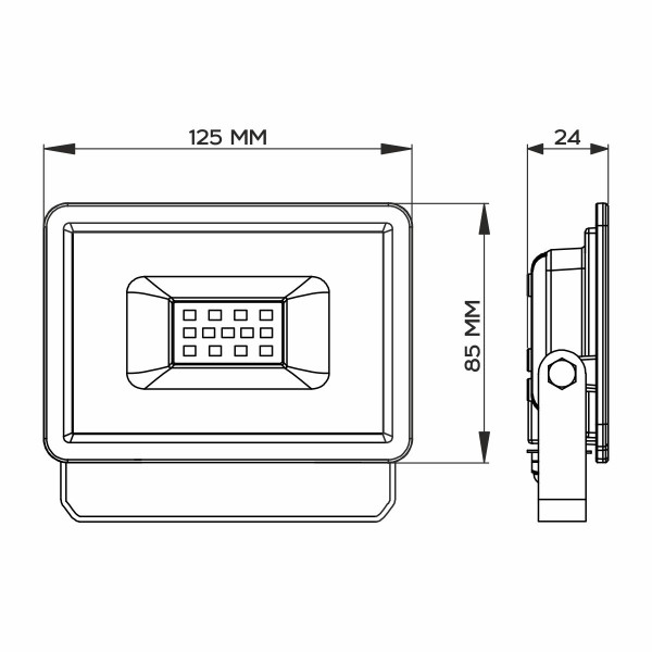 Светодиодный прожектор BIOM 20W 6200К 220V IP65 (S6-SMD-20-Slim), 100028057
