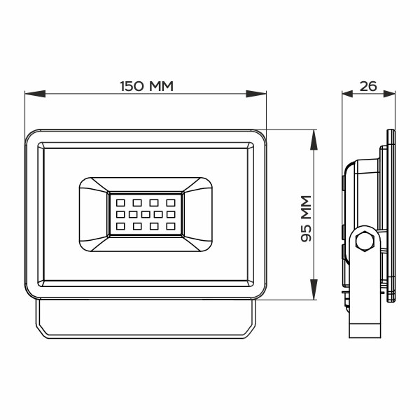 Светодиодный прожектор BIOM 30W 6200К 220V IP65 (S6-SMD-30-Slim 6200K), 100028058