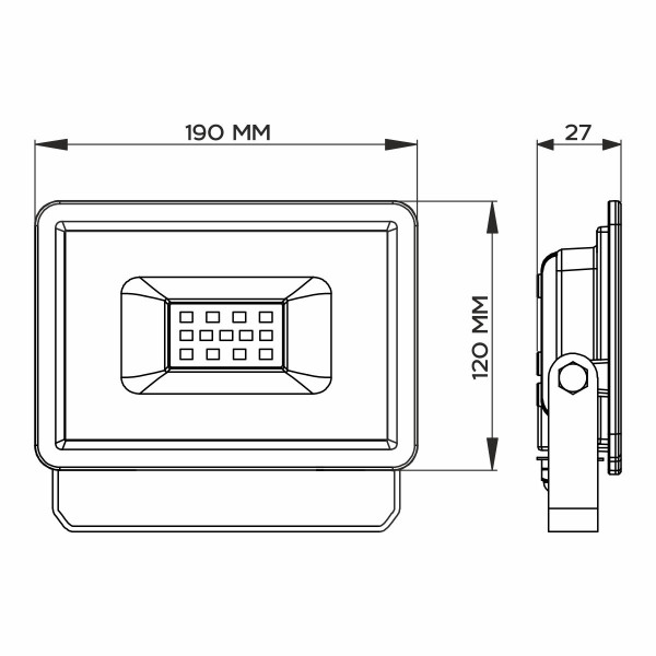 Светодиодный прожектор BIOM 50W 6200К 220V IP65 (SMD-S6-50-Slim 6200К), 100028059